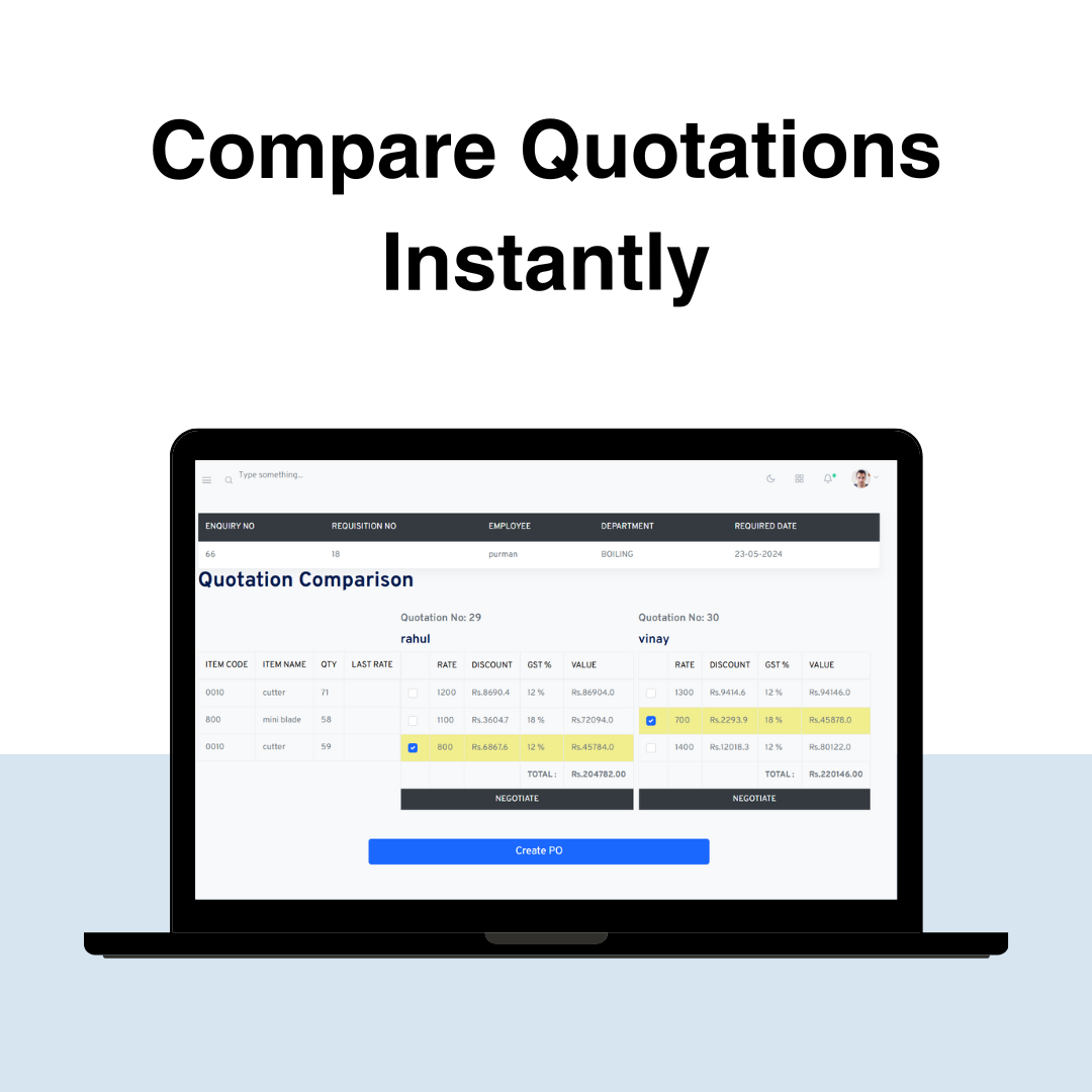 Quotation Comparison